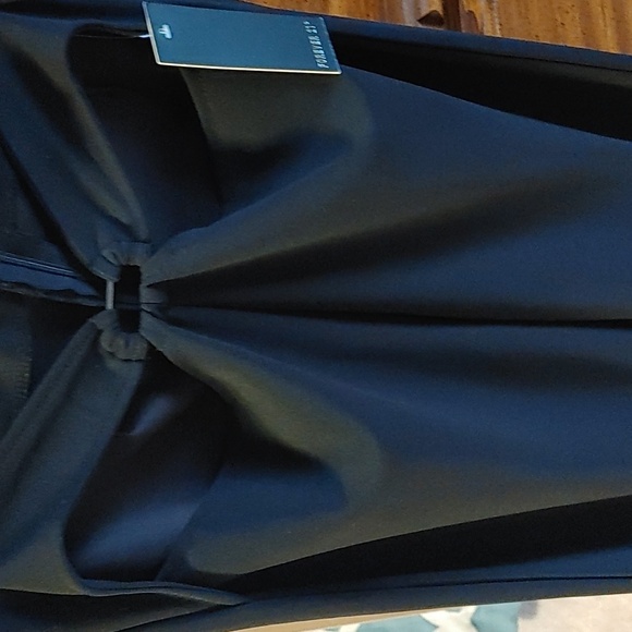 Nwt Women's Forever 21 Black Flare Leg Pants with Cut Outs - Picture 4 of 7